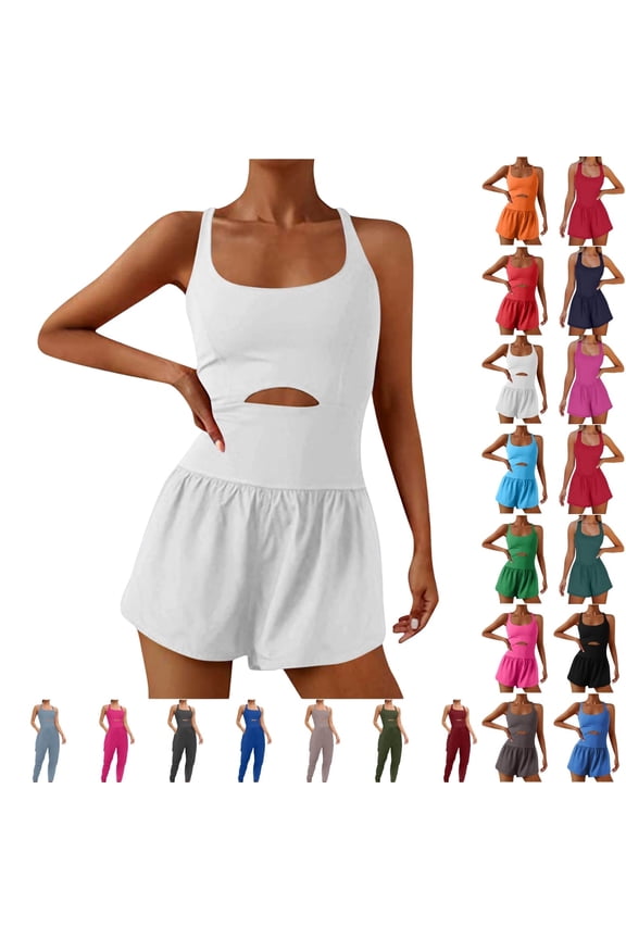 Womens Running Onesie Workout Athletic One Piece Outfits Exercise Jumpsuits Gym Yoga Clothes