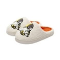 thumbnail image 1 of Fengactive Womens Sherpa Slippers Cat Paw Embroidered Warm Indoor House Slippers Soft Non Slip Winter Slippers, 1 of 9