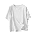 thumbnail image 1 of Fengactive Womens Short Sleeve Crew Neck Loose Fitting Boho Tops Summer Plain Lightweight Tshirts, 1 of 9