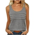 thumbnail image 1 of Fengactive Womens Sleeveless Crewneck Tank Tops Summer Dressy Casual Blouses Flowy Outfits Basic Trendy Clothes, 1 of 6