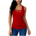 thumbnail image 1 of Fengactive Womens Summer Sleeveless Tank Tops Criss Cross Casual Basic Tee Shirts Tops Blouses, 1 of 6