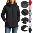 thumbnail image 1 of Fengactive Womens Waterproof Windbreaker Jacket Hooded Outdoor Coat Detachable Hood Lightweight Rain Shell, 1 of 9