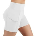 thumbnail image 1 of Fengactive Womens Yoga Shorts with Pockets High Waisted Biker Shorts Hide Tummy Running Work Gym Tight Pants, 1 of 9
