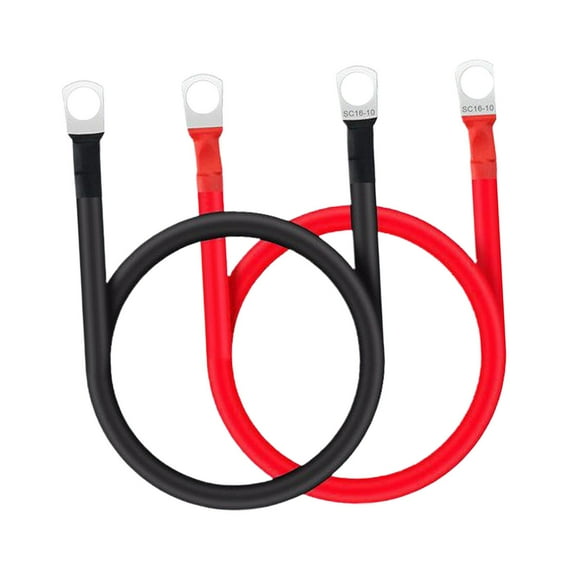 Fengbin 2 Pieces AWG 5 Gauge Battery Cables Battery Power Cables Battery Wires 50cm