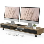 Fenge Dual Monitor Stand, 42.5inch Long Monitor Stands Riser for 2 Monitors