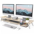 thumbnail image 1 of Fenge Dual Monitor Stand Riser for 2 Monitors, 42.5 Inch Desk Shelf with Storage Organizer, 1 of 7
