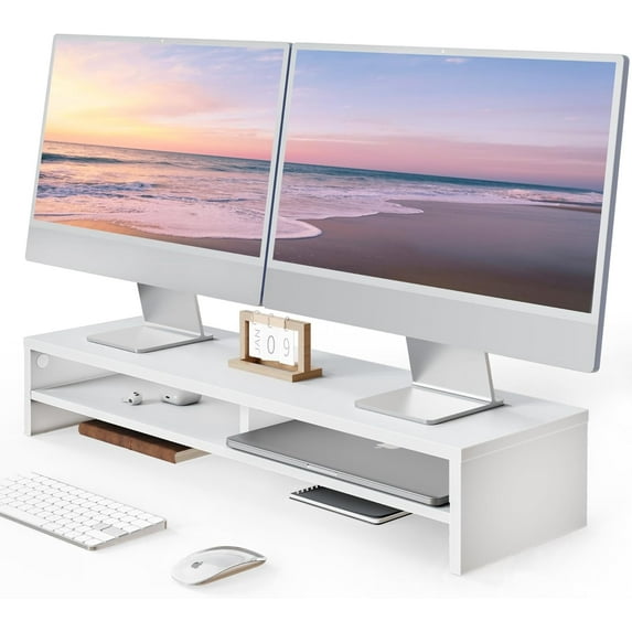 Fenge Monitor Stand, 31.5 Inch Computer Monitor Riser for Desk