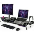 thumbnail image 1 of Fenge Monitor Stand, Dual Monitor Riser for 2 monitors with Adjustable Laptop Riser, 1 of 7