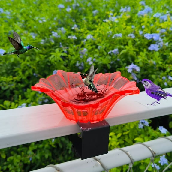 Fengga Bird Feeder Bird Feeders Clearance! Outdoor Garden Garden New Mini Bird Bath Bird Bath Bowl Bird Feeder Red, Bird Bath*1