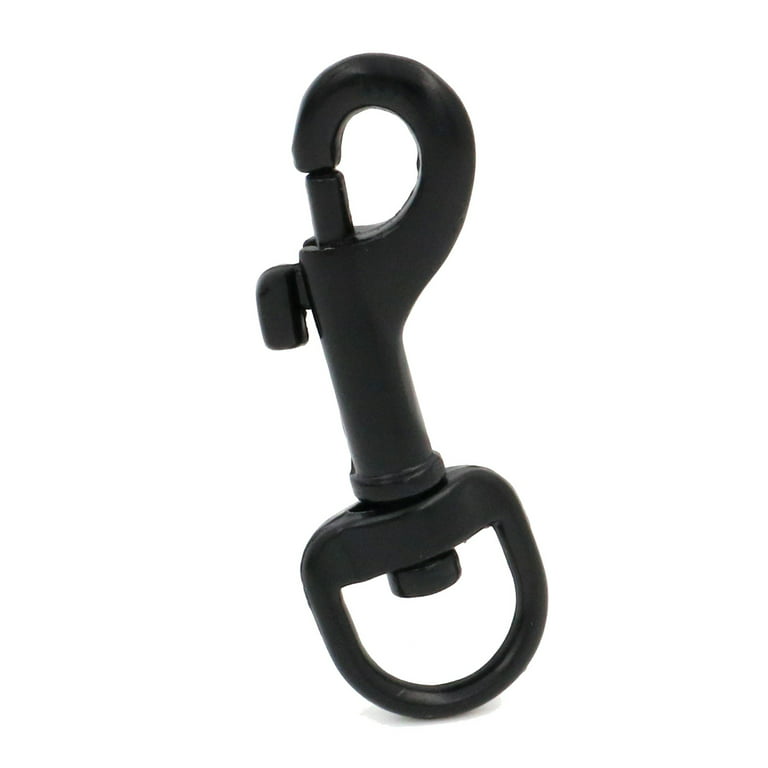 Fenggtonqii 0.5 inch Swivel Eye Bolt Snaps Trigger Hook Clips for Keys, Key Chains, Tags and Lanyards, Black - Pack of 6