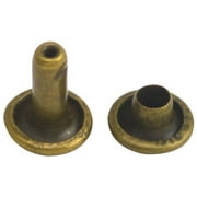 Fenggtonqii Bronze Double Cap Leather Rivets Tubular Metal Studs Cap 9mm and Post 8mm Pack of 100 Sets