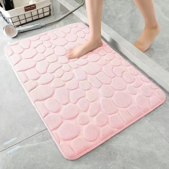 Fengqque Bathroom Rugs Sets 2 Piece,15.7" x 19.6" U-Shaped Toilet Rug,15.7" x 23.6" Non-slip floor mat,Dry Quickly Bath Mats for Bathroom