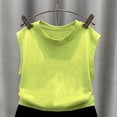 thumbnail image 1 of Fengqque Boy and Girl Sleeveless Crew Neck Tank Top loose Soft Summer Solid Color Casual Comfortable Top Green 1-2 Years, 1 of 3