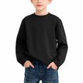 thumbnail image 1 of Fengqque Boys German Velvet Sweatshirts Fashion Crewneck Long Sleeve Pullover Shirts 3-15 Years Black 5-6 Years, 1 of 7