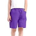 thumbnail image 1 of Fengqque Boys and Girls Shorts Pull on Athletic Baggy Sweat Shorts with Pockets Elastic Waist Summer Shorts 6-15 Years Old Purple 7-8 Years, 1 of 6