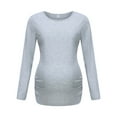 thumbnail image 1 of Fengqque Comfortable and Convenient Women's Nursing Tops Solid Color Long Sleeve Pregnant Casual Clothes Top, 1 of 8