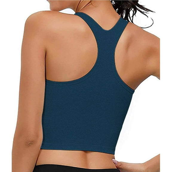 Fengqque Fashion Women Sleeveless Casual Vest Ladies Chest pad Short Tank Tops