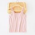 thumbnail image 1 of Fengqque Girls Camisole Ribbed Knit Undershirts Bow Lettuce Spaghetti Strap Sleeveless Tank Tops Casual Basic Cami Pink 7-8 Years, 1 of 3