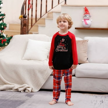 Fengqque Kids Christmas Family Matching, Festive Christmas Pajama Sets Long Sleeve