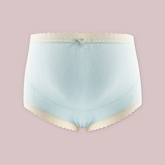 Fengqque Maternity Bottom Panty Fits Tummy Comfortable Prenatal Solid Color Large Size Short High Waist Lace Abdominal Pes Underwear