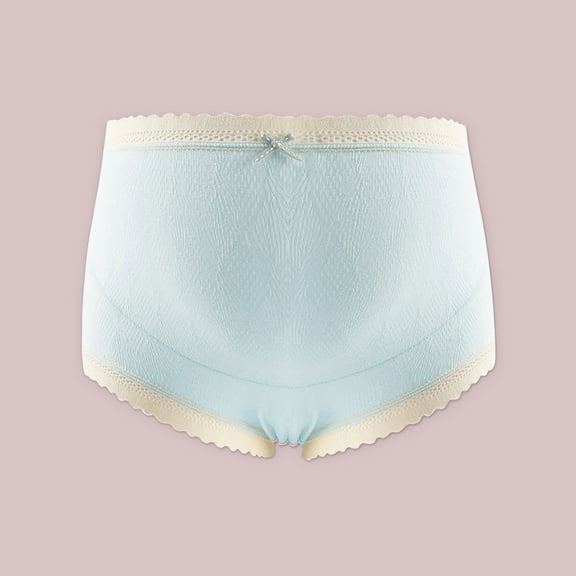 Fengqque Maternity Bottom Panty Fits Tummy Comfortable Prenatal Solid Color Large Size Short High Waist Lace Abdominal Pes Underwear