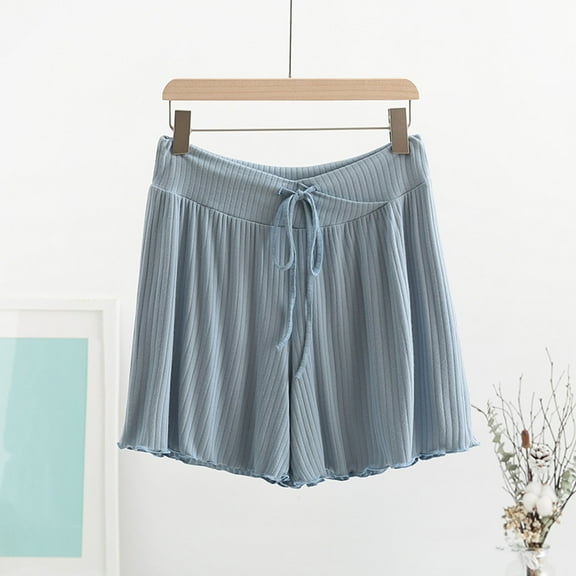 Fengqque Maternity Pants High Waist Support Elastic Waist Summer Solid Casual With Outing Bandage Shorts Pants