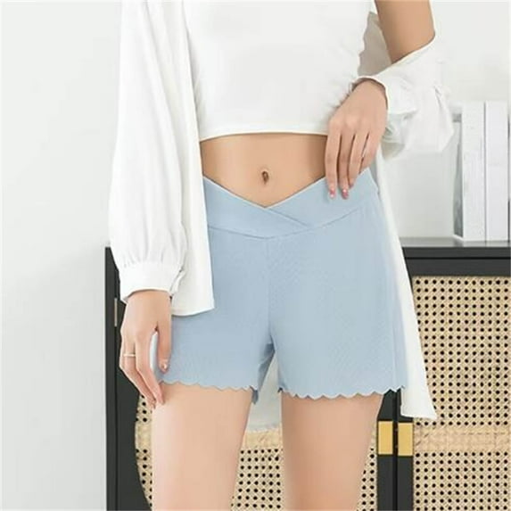 Fengqque Maternity Pants High Waist Support Solid Color Maternity Pants Summer Leggings Loose Belly Support Pants Maternity Leggings Shorts