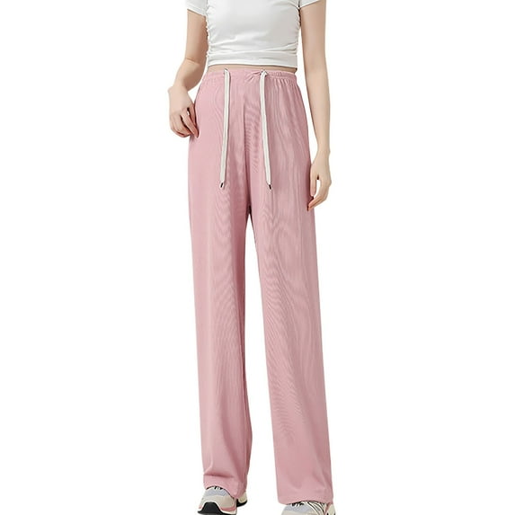 Fengqque Maternity Pants High Waist Support Summer Ice Silk Waistband Cloth Wearing Slim And Slim Ice Silk Pregnant Floor