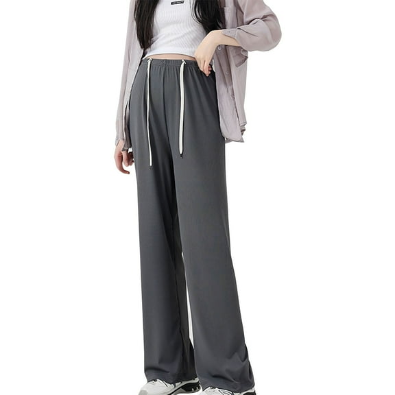 Fengqque Maternity Pants High Waist Support Summer Ice Silk Waistband Cloth Wearing Slim And Slim Ice Silk Pregnant Floor