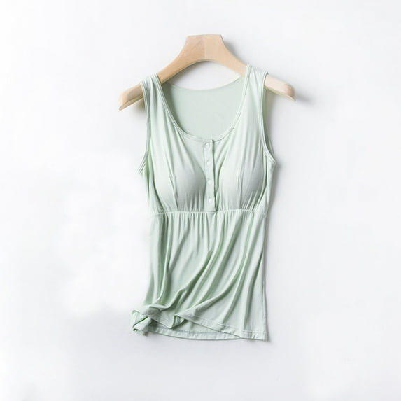 Fengqque Maternity Summer Comfort Tank Top Sleeveless Sleeve Summer Solid Color Round Neck Tops Tank Top