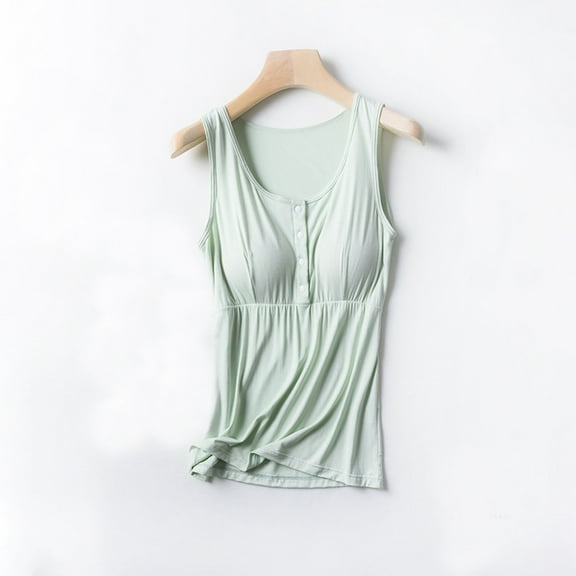 Fengqque Maternity Summer Comfort Tank Top Sleeveless Sleeve Summer Solid Color Round Neck Tops Tank Top