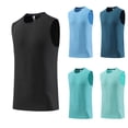 thumbnail image 1 of Fengqque Men's Athletic Compression Shirts Sleeveless Workout Tank Top Sports Base Layer Running Basketball Tank Mint Green XL(XL), 1 of 5