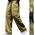 thumbnail image 1 of Fengqque Men's Cargo Sweatpants Elastic Waist Drawstring Sweat Pants Jogger Sweatpants Lounge Pants with Pockets Khaki 8(XL), 1 of 3