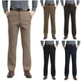 thumbnail image 1 of Fengqque Men's Classic Fit Stretch Corduroy Dress Pants Comfort Slacks Straight-leg Pants Khaki XL(XL), 1 of 5