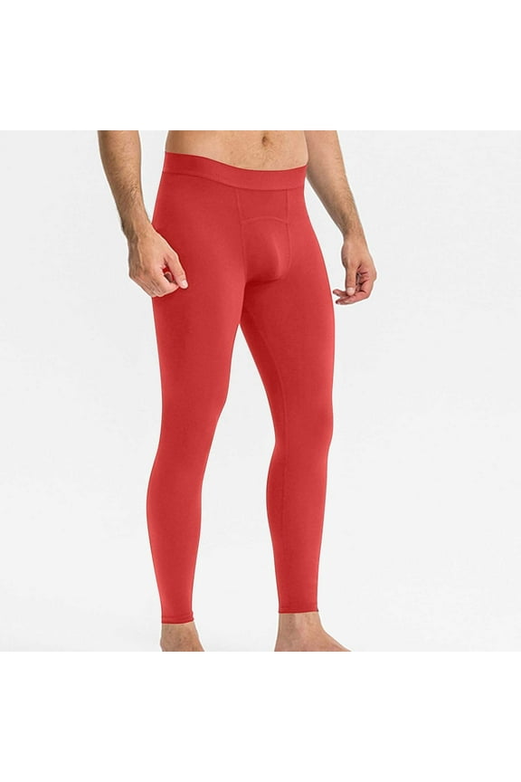 Men’s Compression Pants Running Tights Workout Leggings Athletic Base Layer Pants for Sports Yoga Basketball Red 10(XL)