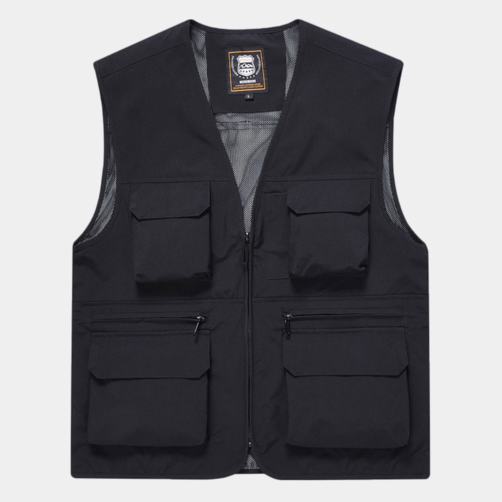 Fengqque Men's Fishing Vest Utility Safari Travel Vest with Pockets ...