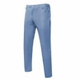 thumbnail image 1 of Fengqque Men's Leather Pants Steampunk Gothic Pants Slim Fit Leather Motorcycle Pants Straight Trousers Blue 6(M), 1 of 2
