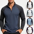 thumbnail image 1 of Fengqque Men's Long Sleeve Athletic Shirts 1/4 Pullover Zip Sun Protection Rash Guard UPF 50+ Outdoor Running T-Shirts White XL, 1 of 5