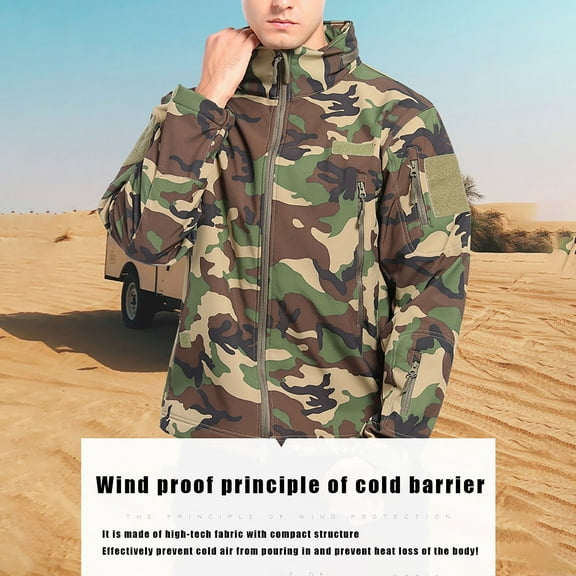 Fengqque Men's Outdoor Waterproof Jacket Lightweight Windproof Rainproof Outdoor Jacket Sports Windbreaker Mens Casual Quick-drying Breathable Sport Outdoor Coat