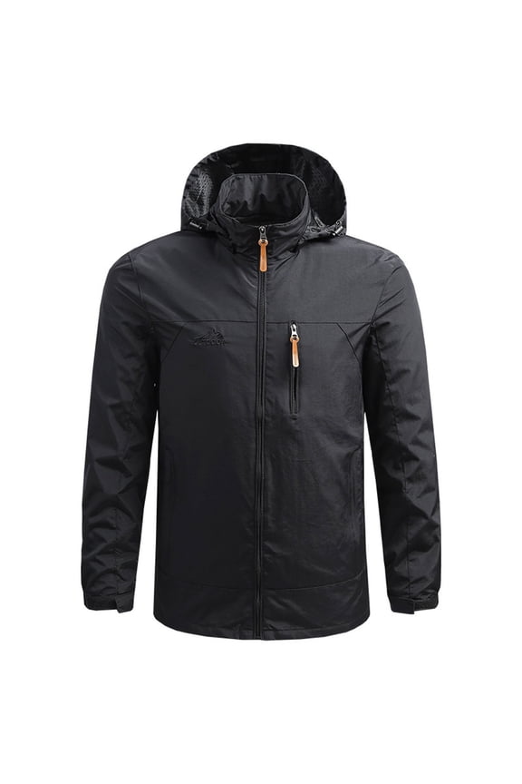 Men's Outdoor Waterproof Jacket Lightweight Windproof Rainproof Outdoor Jacket Sports Windbreaker Thin Windbreaker Slim Fitting Zipper Pocket Sun Protection Suit Charging Coat