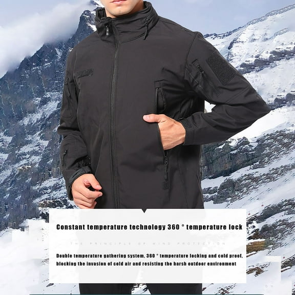 Fengqque Men's Outdoor Waterproof Jacket Lightweight Windproof Rainproof Outdoor Jacket Sports Windbreaker Mens Casual Quick-drying Breathable Sport Outdoor Coat