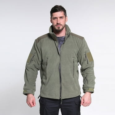 Fengqque Men's Outdoor Waterproof Jacket Lightweight Windproof Rainproof Outdoor Jacket Sports Windbreaker Outdoor Stand-up Collar Fleece Thickened Warm Sports Fleece Jacket