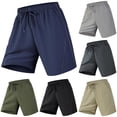 thumbnail image 1 of Fengqque Men's Shorts Elastic Waist Drawstring Quick-drying Outdoor Summer Beach Shorts with Pockets Hiking Shorts Khaki XS(XS), 1 of 7