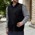 thumbnail image 1 of Fengqque Men's Stand Collar Soft Polar Fleece Jacket with Pockets Lightweight Outdoor Recreation Full Zip Coat Black XL(XL), 1 of 3