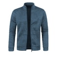 thumbnail image 1 of Fengqque Men's Stand Up Collar Long Sleeved Jacket Full Zip Lightweight Warm Outdoor Hiking Casual Jacket Blue XXXL(XXXL), 1 of 4