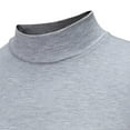 thumbnail image 1 of Fengqque Men's and Big Mens Long Sleeve Classic New Autumn And Winter High-neck Solid Color Slim Long-sleeved Bottoming Shirt, 1 of 6