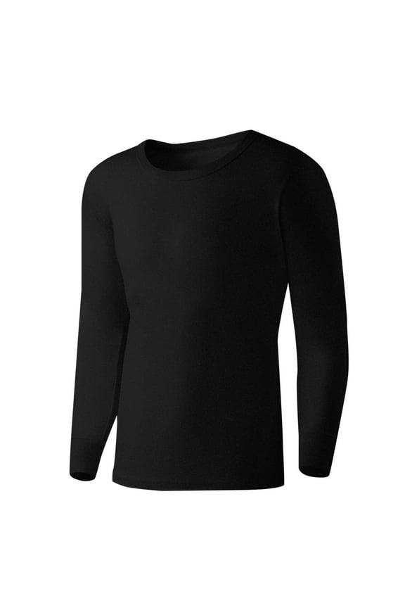 Men's thermal Compression Shirt Cotton Thick Long Sleeve thermal Shirts Athletic Base Layer Top Cold Weather Gear Black 6(L)