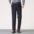 thumbnail image 1 of Fengqque Mens Classic Fit Dress Pants Wrinkle-Resistant Trousers with Pockets Business Casual Pants Dark Blue S 32, 1 of 9