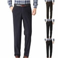 thumbnail image 1 of Fengqque Mens Classic Fit Dress Pants Wrinkle-Resistant Trousers with Pockets Business Casual Pants Wine XL 35, 1 of 9