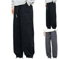 thumbnail image 1 of Fengqque Mens Corduroy Casual Pants Joggers Drawstring Elastic Waist Baggy Sweatpants Tapered Pants with Pockets Gray 6(XL), 1 of 8